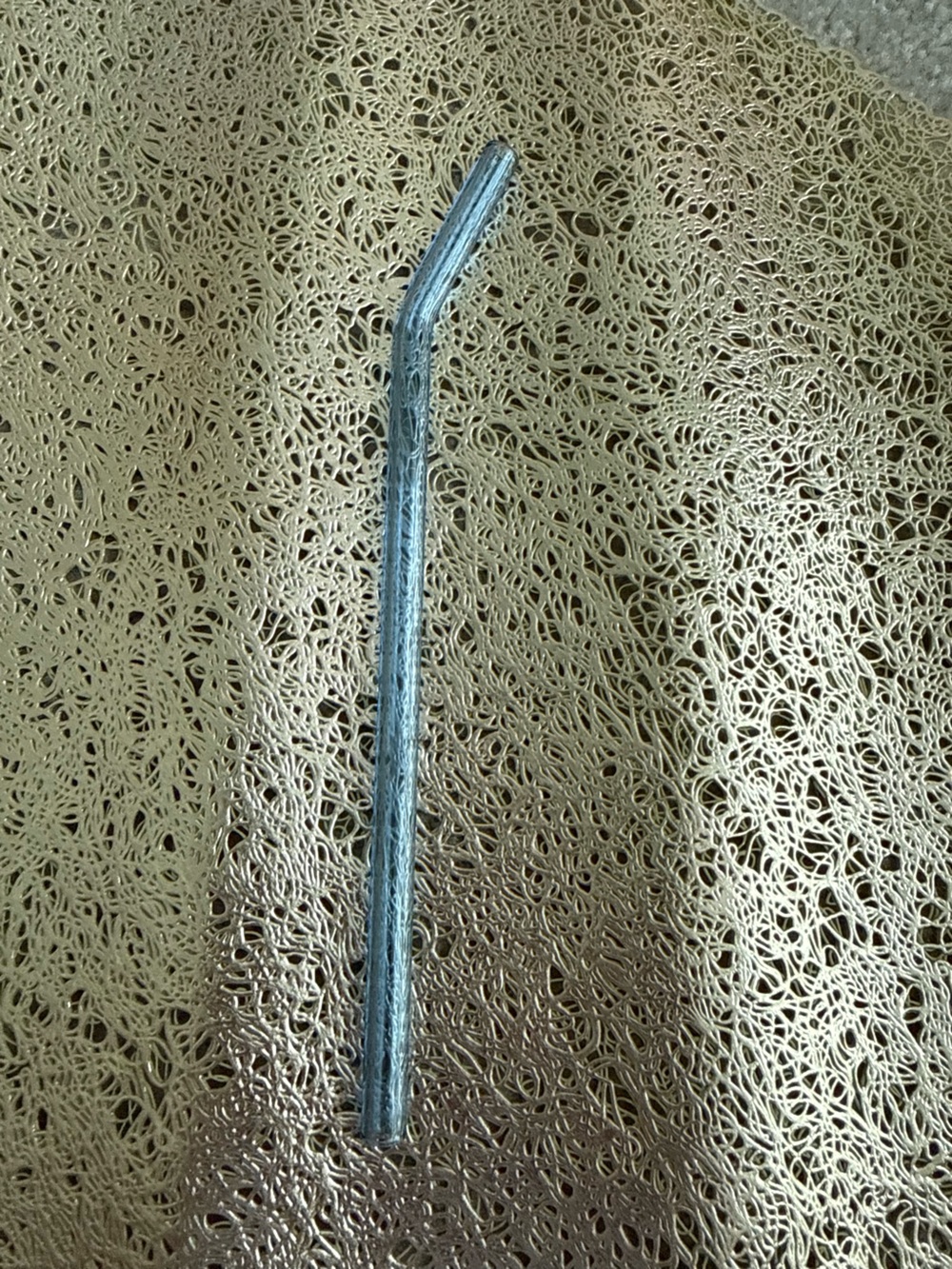 Glass reuseable light blue straw